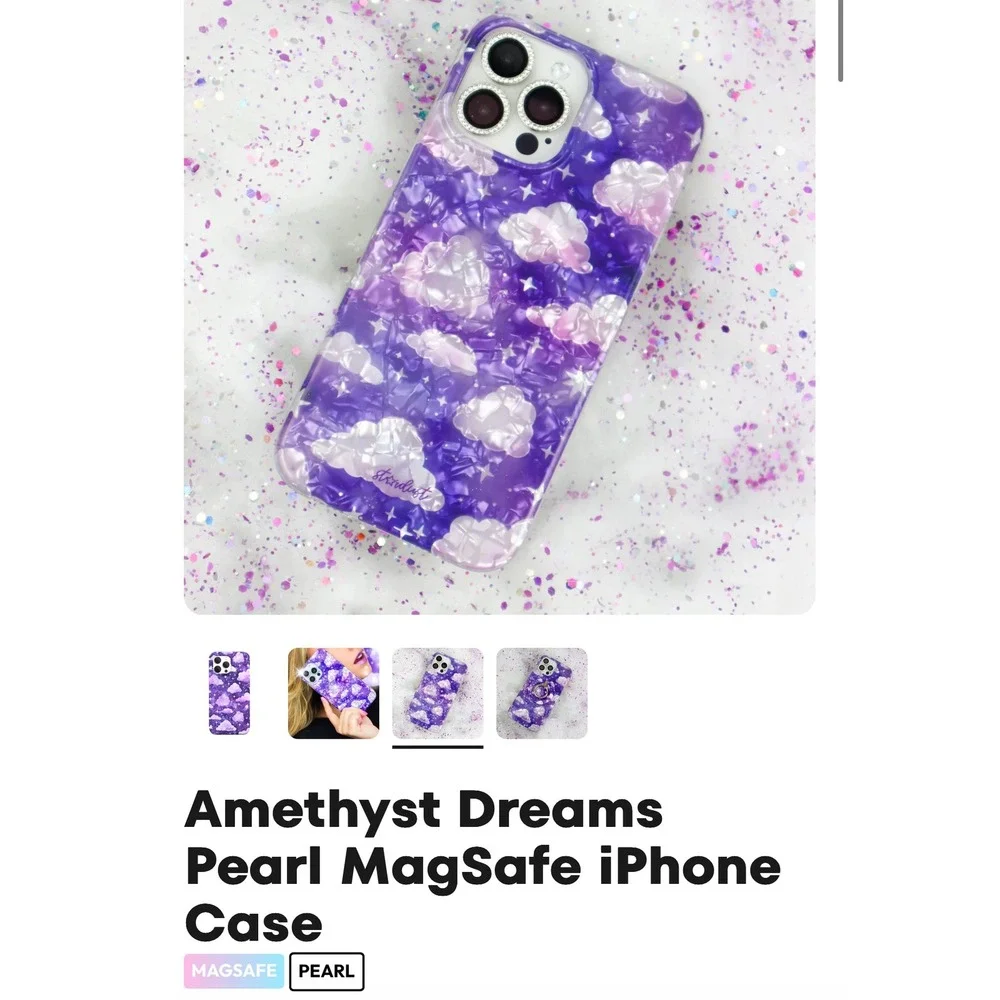 Stardust Bundle iPhone‎ 13 Pro Max Case MagSafe Frosted Pearl Amethyst Dreams